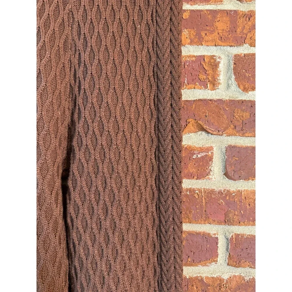 Veiled Vanessa Diamond Knit Wide Leg Pants -‎ Dark Brown small